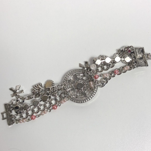 Bracelet with pink rhinestones - Picture 3 of 7